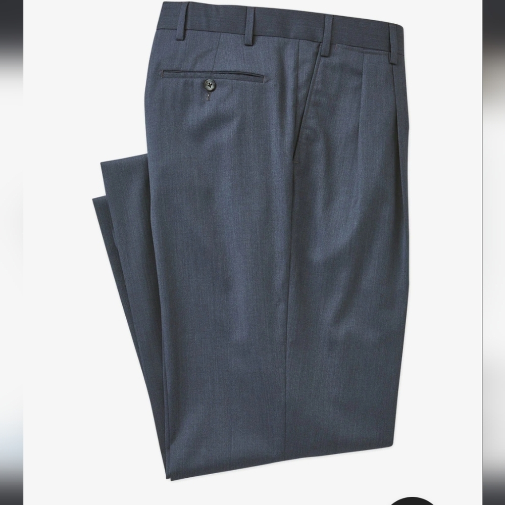 Westport Black Loro Piana Pleated Dress Pants NWT Size 44